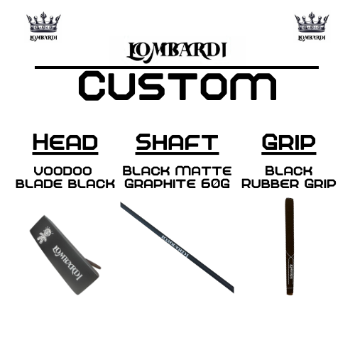 Lombardi Golf Custom Black Voodoo TPS Mallet Golf Putter