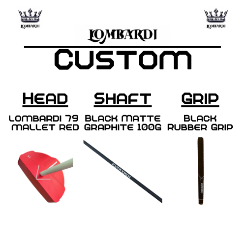 Lombardi Golf Custom Red 79 Mallet Golf Putter