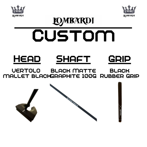 Lombardi Golf Custom Black Vertolo Mallet Golf Putter
