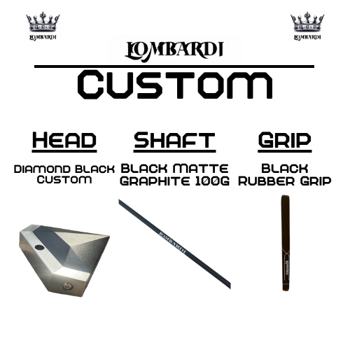 Putter de golf Lombardi Golf Custom Black Diamond Mallet