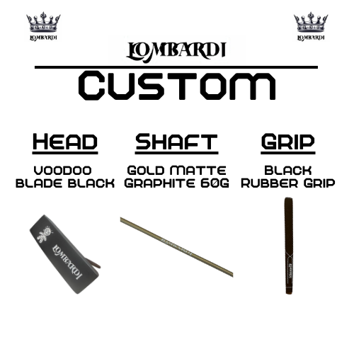 Lombardi Golf Custom Black Voodoo TPS Mallet Golf Putter