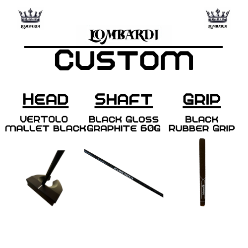 Lombardi Golf Custom Black Vertolo Mallet Golf Putter
