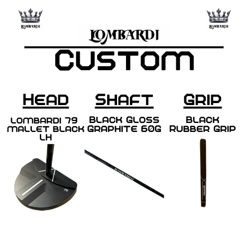 Lombardi Golf Custom Black 79 Mallet Left-Handed Golf Putter