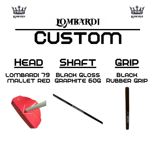 Lombardi Golf Custom Red 79 Mallet Golf Putter