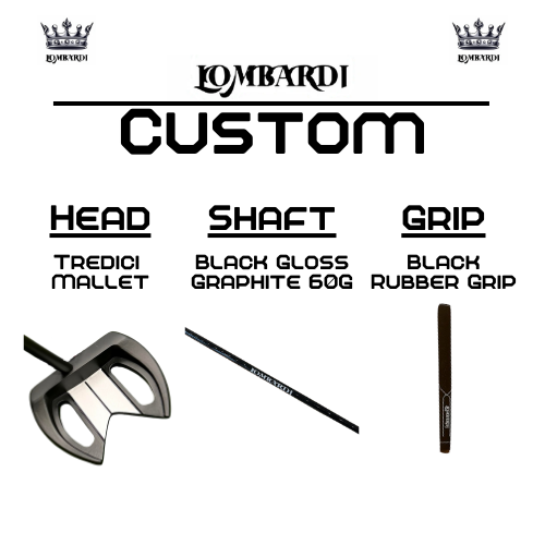 Lombardi Golf Custom Black Tredici Mallet Golf Putter