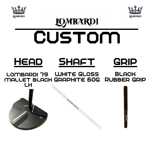 Lombardi Golf Custom Black 79 Mallet Left-Handed Golf Putter