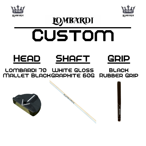 Lombardi Golf Custom Black 70 Mallet Golf Putter