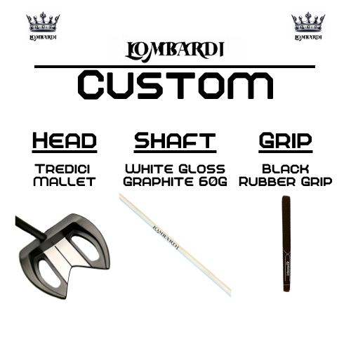 Lombardi Golf Custom Black Tredici Mallet Golf Putter