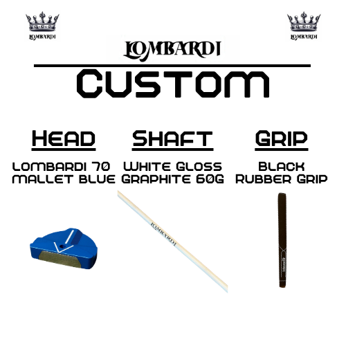 Lombardi Golf Custom Blue 70 Mallet Golf Putter
