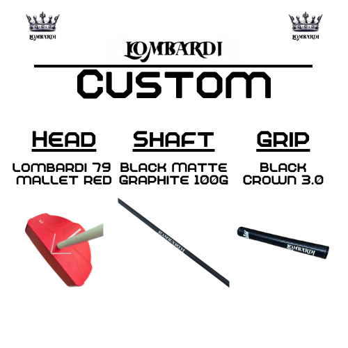Lombardi Golf Custom Red 79 Mallet Golf Putter