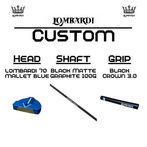 Lombardi Golf Custom Blue 70 Mallet Golf Putter