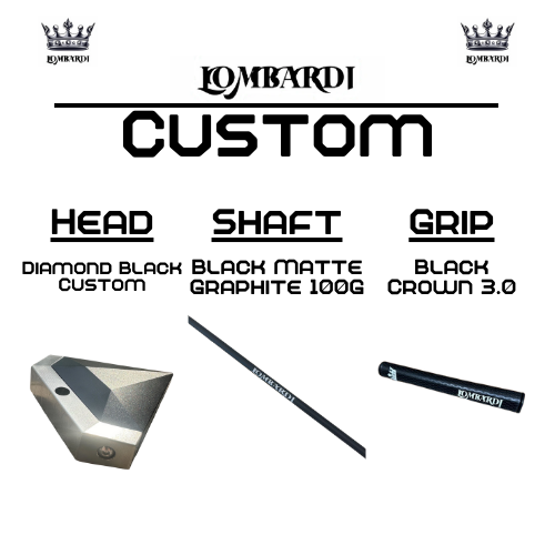 Putter de golf Lombardi Golf Custom Black Diamond Mallet