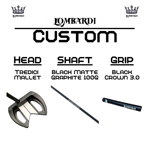 Lombardi Golf Custom Black Tredici Mallet Golf Putter