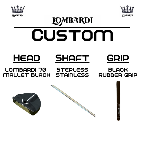 Lombardi Golf Custom Black 70 Mallet Golf Putter
