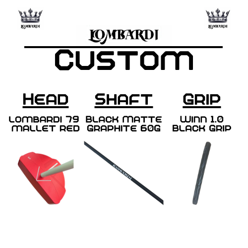 Lombardi Golf Custom Red 79 Mallet Golf Putter