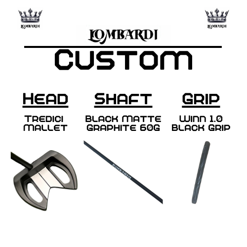 Lombardi Golf Custom Black Tredici Mallet Golf Putter