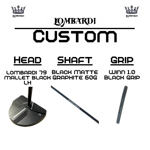Lombardi Golf Custom Black 79 Mallet Left-Handed Golf Putter