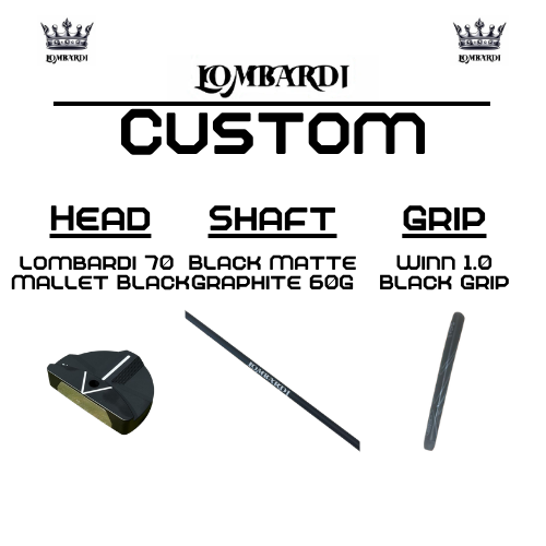 Lombardi Golf Custom Black 70 Mallet Golf Putter