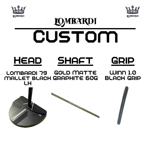Lombardi Golf Custom Black 79 Mallet Left-Handed Golf Putter