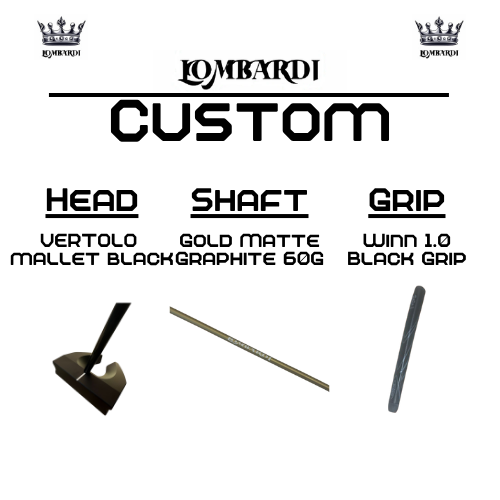 Lombardi Golf Custom Black Vertolo Mallet Golf Putter