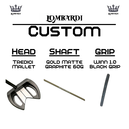 Lombardi Golf Custom Black Tredici Mallet Golf Putter