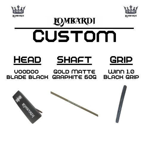 Lombardi Golf Custom Black Voodoo TPS Mallet Golf Putter