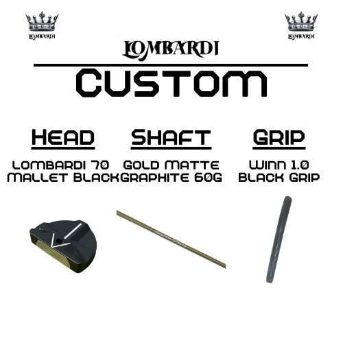 Lombardi Golf Custom Black 70 Mallet Golf Putter