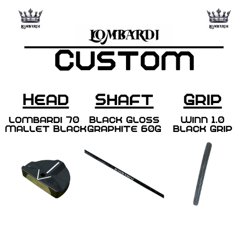 Lombardi Golf Custom Black 70 Mallet Golf Putter