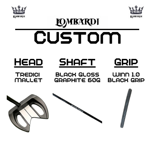 Lombardi Golf Custom Black Tredici Mallet Golf Putter