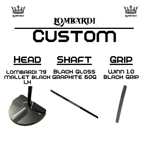 Lombardi Golf Custom Black 79 Mallet Left-Handed Golf Putter