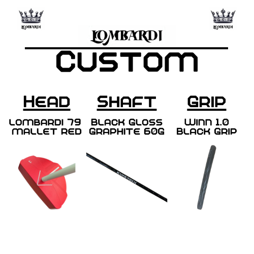 Lombardi Golf Custom Red 79 Mallet Golf Putter