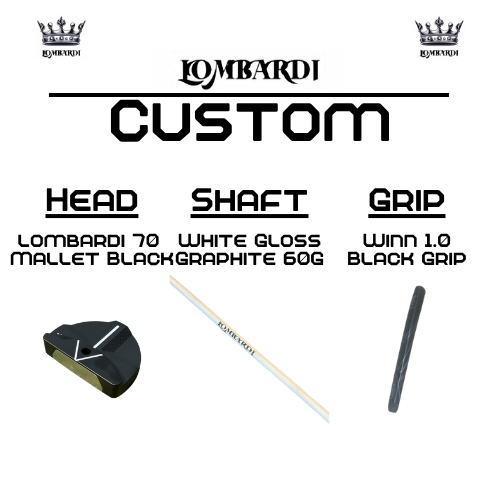 Lombardi Golf Custom Black 70 Mallet Golf Putter