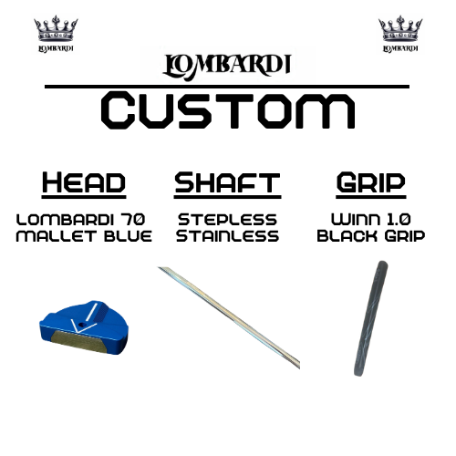 Lombardi Golf Custom Blue 70 Mallet Golf Putter
