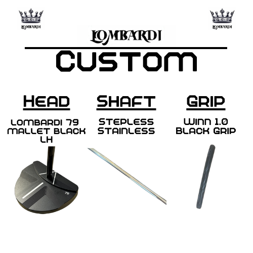 Lombardi Golf Custom Black 79 Mallet Left-Handed Golf Putter