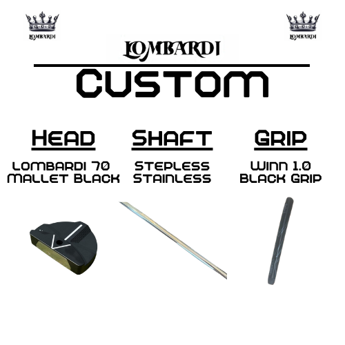 Lombardi Golf Custom Black 70 Mallet Golf Putter