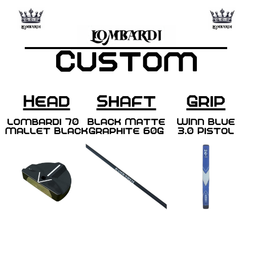 Lombardi Golf Custom Black 70 Mallet Golf Putter