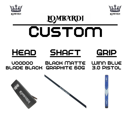 Lombardi Golf Custom Black Voodoo TPS Mallet Golf Putter