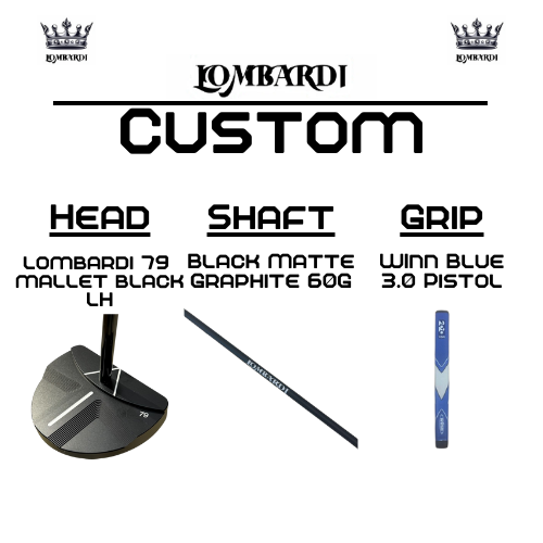 Lombardi Golf Custom Black 79 Mallet Left-Handed Golf Putter