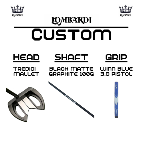 Lombardi Golf Custom Black Tredici Mallet Golf Putter