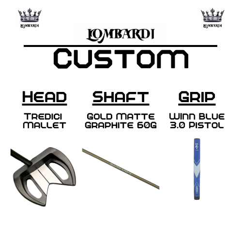 Lombardi Golf Custom Black Tredici Mallet Golf Putter