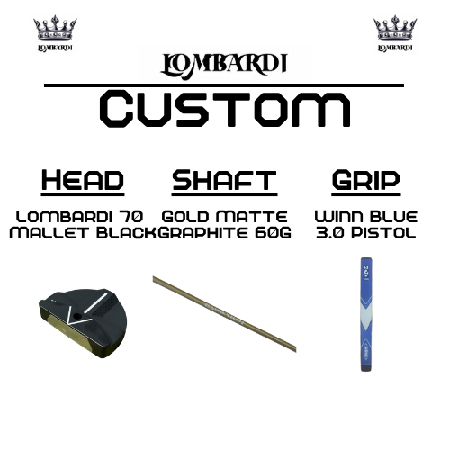 Lombardi Golf Custom Black 70 Mallet Golf Putter