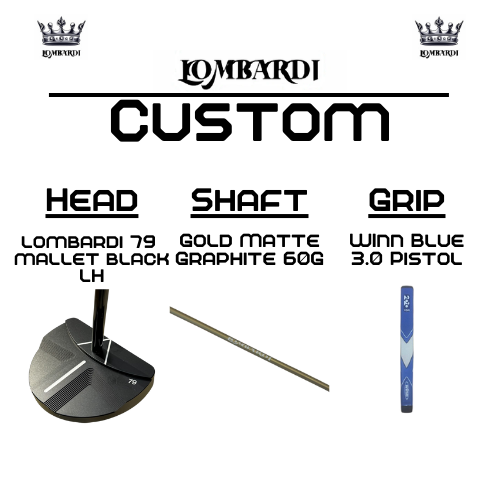 Lombardi Golf Custom Black 79 Mallet Left-Handed Golf Putter