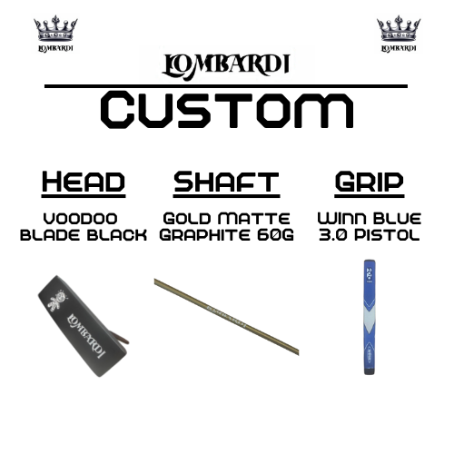 Lombardi Golf Custom Black Voodoo TPS Mallet Golf Putter