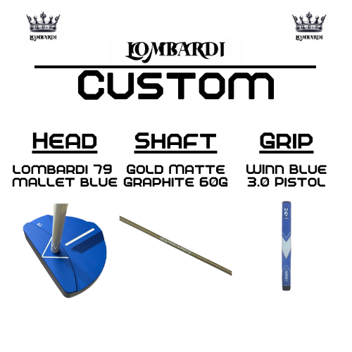 Lombardi Golf Custom Blue 79 Mallet Golf Putter