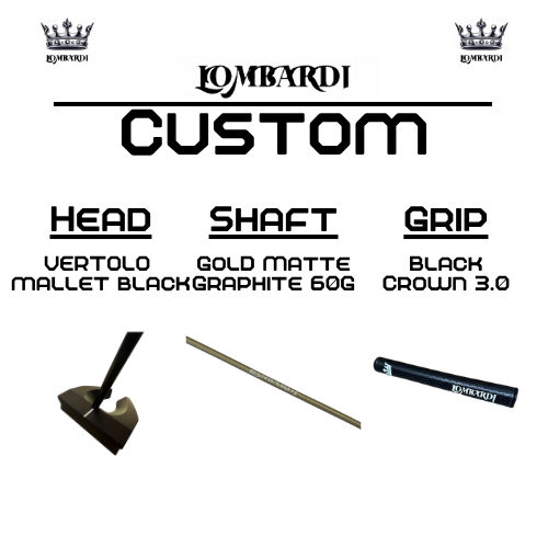 Lombardi Golf Custom Black Vertolo Mallet Golf Putter