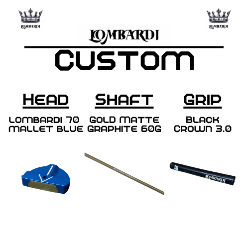 Lombardi Golf Custom Blue 70 Mallet Golf Putter
