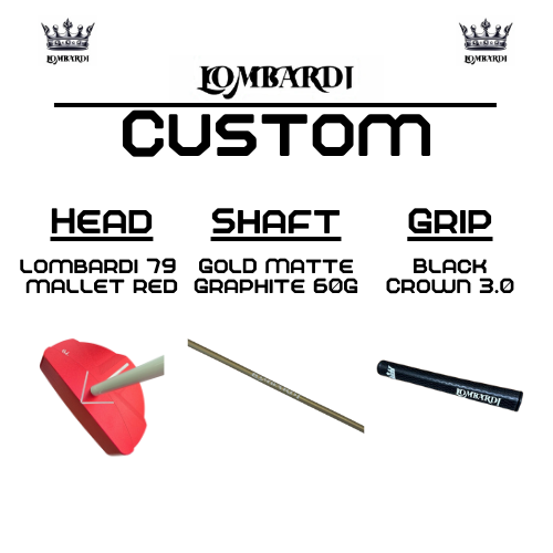 Lombardi Golf Custom Red 79 Mallet Golf Putter