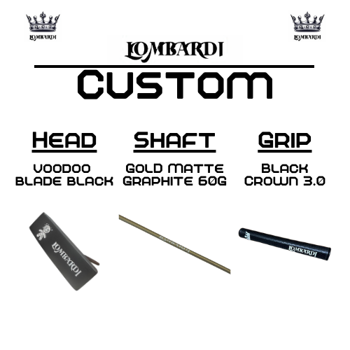 Lombardi Golf Custom Black Voodoo TPS Mallet Golf Putter