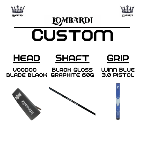Lombardi Golf Custom Black Voodoo TPS Mallet Golf Putter