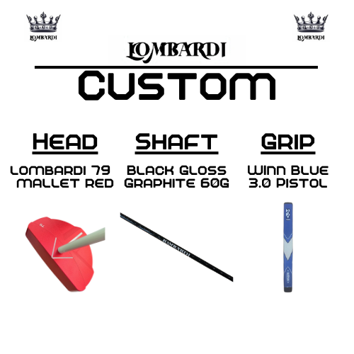 Lombardi Golf Custom Red 79 Mallet Golf Putter